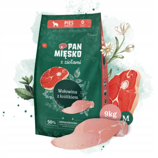 Pan Mięsko suché krmivo pre hovädzie mäso 9 kg